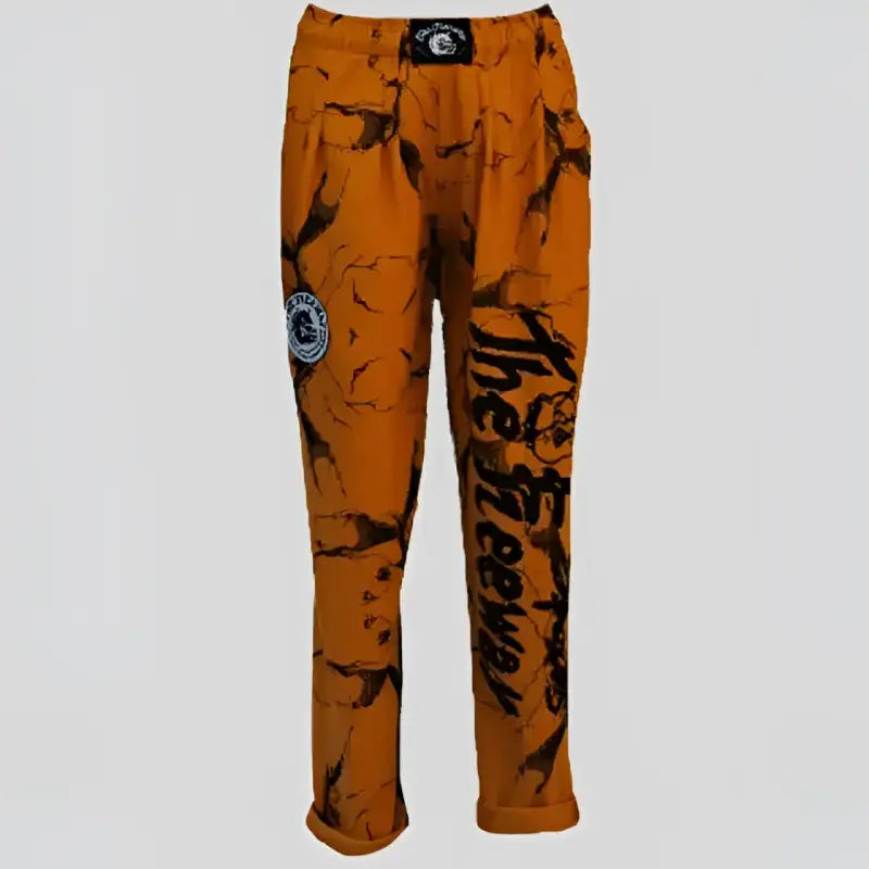 Trainingshose Bodybuilding Unisex - Marmoriert Senf Art.252 - S / Marmorierter Senf - Trainingshose Bodybuilding Unisex