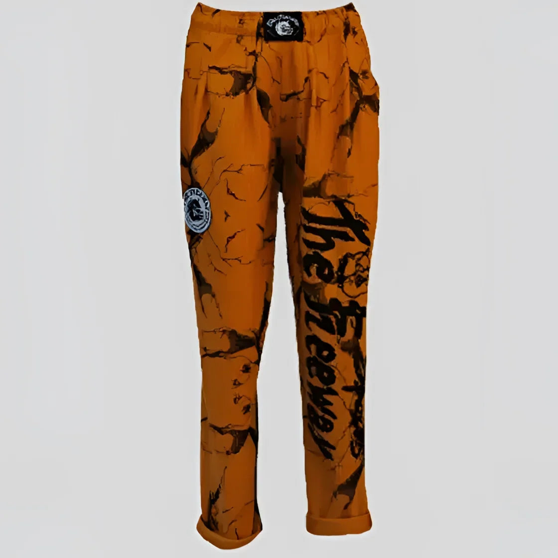 Trainingshose Bodybuilding Unisex - Marmoriert Senf Art.252 - S / Marmorierter Senf - Trainingshose Bodybuilding Unisex