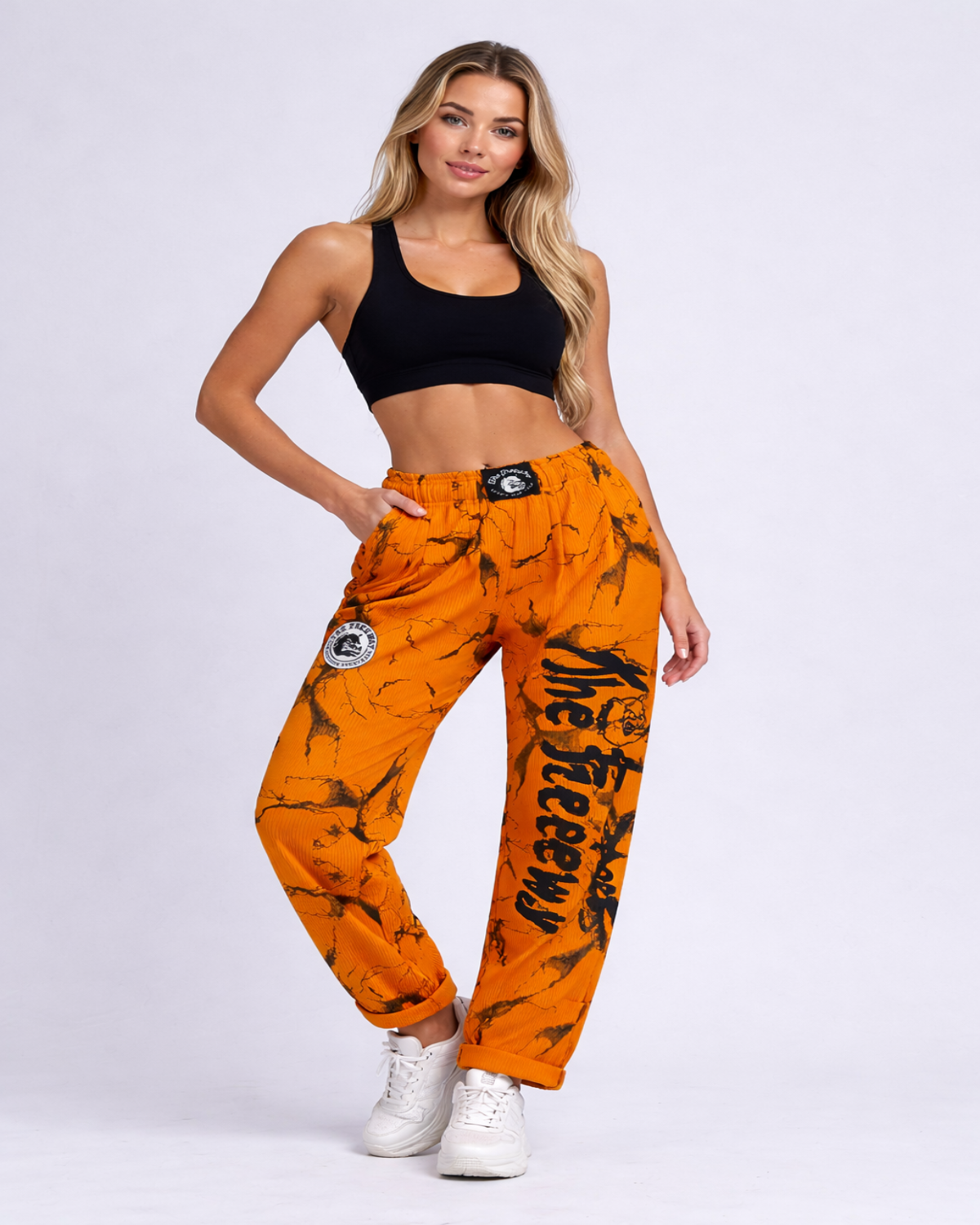 Trainingshose Unisex - Marmoriert Senf