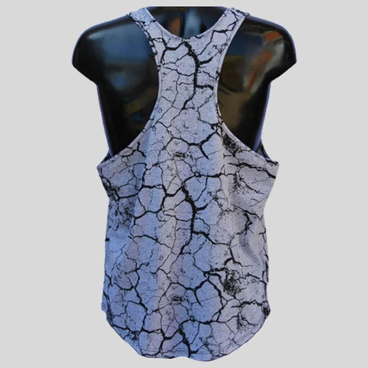 Big Gym Tank Top Vogatora - Marmoriert Weiß Art.2221 - Thefreeway Sportswear®