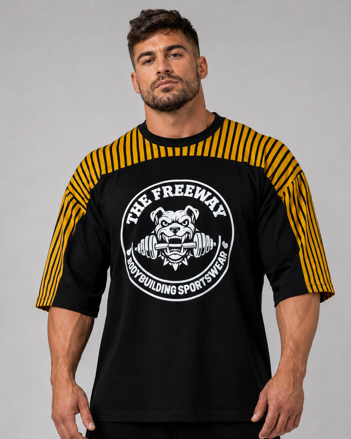 Training Rag Top Rot/Schwarz gestreift Honeycomb – Art.2275