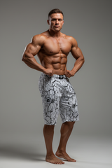 Bermuda shorts bodybuilding - Marbled white