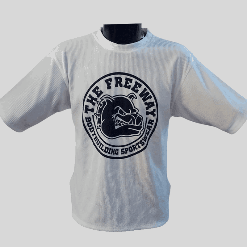 Bodybuilding Rag Top Abgerundet - Weiß- Art.2272 - Thefreeway Sportswear®