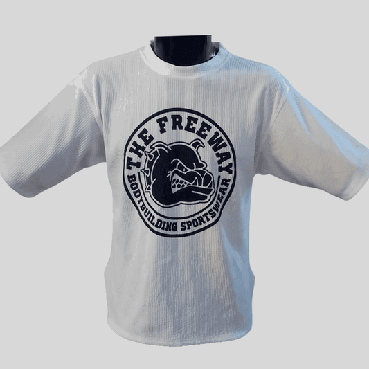Bodybuilding Rag Top Abgerundet - Weiß- Art.2272 - Thefreeway Sportswear®