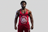 Big Gym Tank Top Vogatora - Marbled Red Art.2221 by Thefreeway Sportswear® - bodybuilding training top