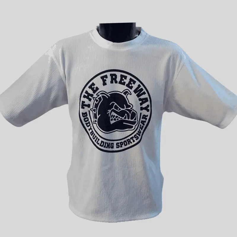 Bodybuilding Rag Top Abgerundet - Weiß- Art.2272