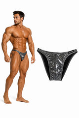 Wettkampf Bodybuilding Posing Hose Mehrfarbig Silber/Schwarz Art.DN109