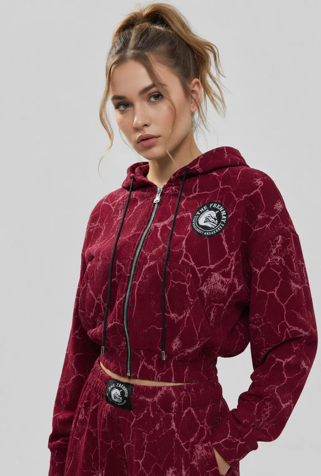 Traje de señora jaspeado Burdeos Art.7870