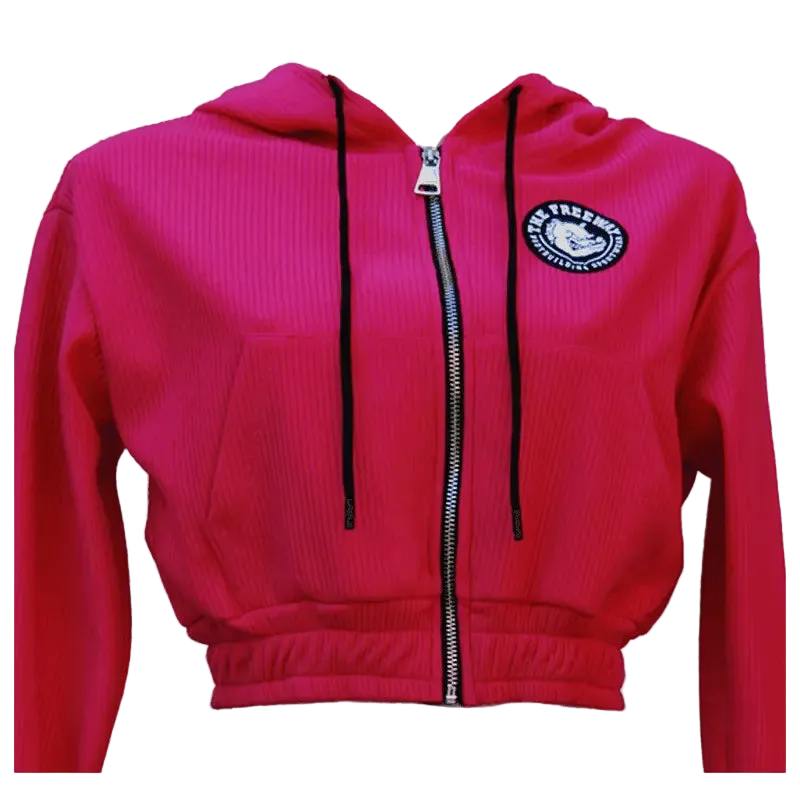 Damenjacke mit Kapuze Fuchsia