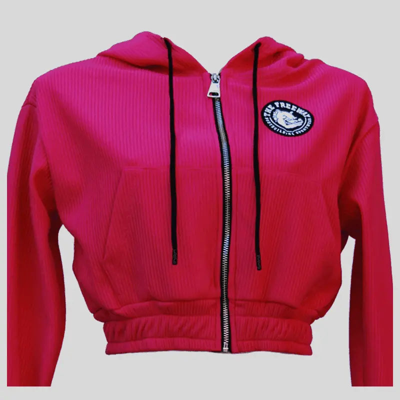 Women's jacket with hood - fuchsia 