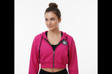 Damenjacke mit Kapuze Fuchsia