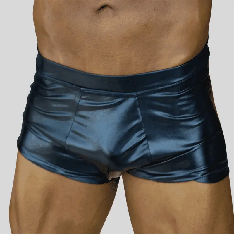 Men’s Classic Bodybuilder Shorts Metallic Schwarz - Art.110 - S / Schwarz / Lycra Metallic - Kostüm-Wettbewerb