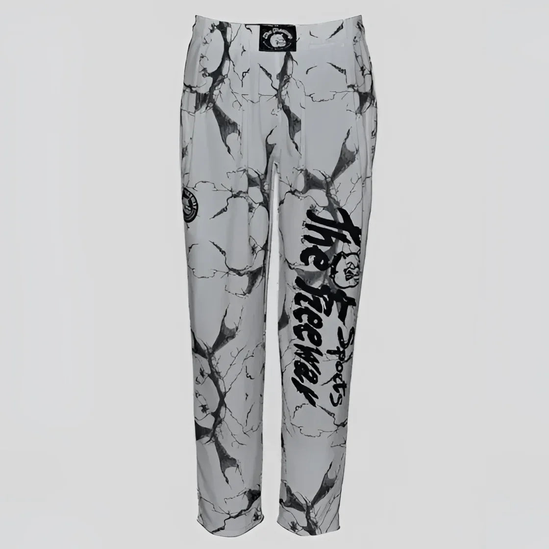 Trainingshose Bodybuilding Unisex - Marmoriertes Weiß Art.252 - S / Marmoriertes Weiß - Trainingshose Bodybuilding