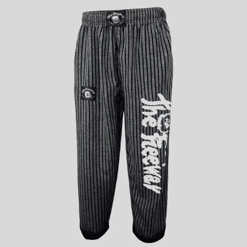 Bodybuilding Trainingshose Grau/Schwarz Gestreift Unisex Art.253 - S / Grau/Schwarz Gestreift - Trainingshose