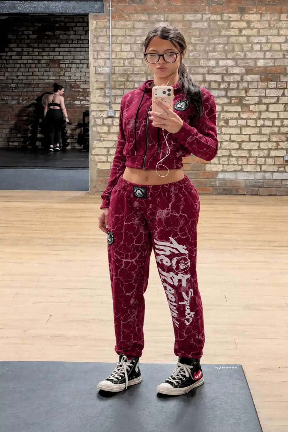 Survêtement pour femme bordeaux marbré Art.7870