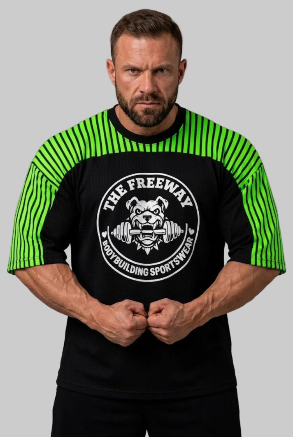 Training Rag Top Fluo Green/Black Honeycomb – Art.2275