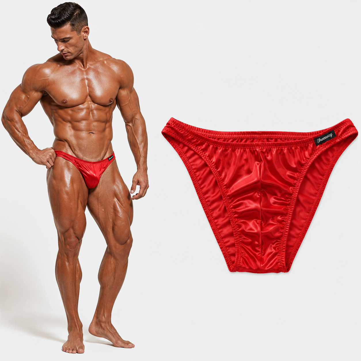 Briefs de culturismo de competición rojo – Art. Dn109