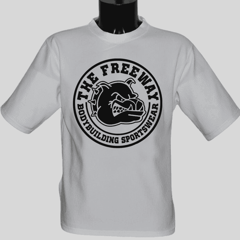 Bodybuilding Rag Top Abgerundet - Weiß- Art.2272 - Thefreeway Sportswear®