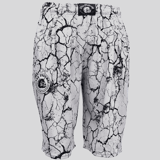 Bermuda - Shorts Bodybuilding - Marmoriertes Weiß Art.1008 - Thefreeway Sportswear®