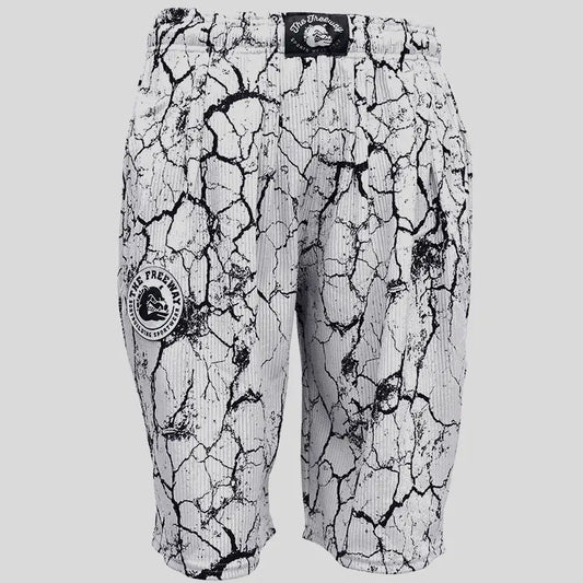 Bermuda - Shorts Bodybuilding - Marmoriertes Weiß Art.1008 - S / Marmoriertes Weiß - Shorts Bodybuilding Marmoriertes