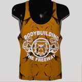 Thefreeway Art.2221 Big Gym Tank Top Vogatora in marbled mustard, front product view