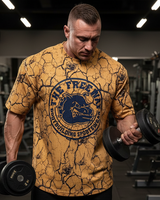 Bodybuilding Rag Top Rounded - Marbled Mustard