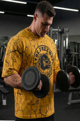 Bodybuilding Rag Top Rounded - Marbled Mustard - Art.2272
