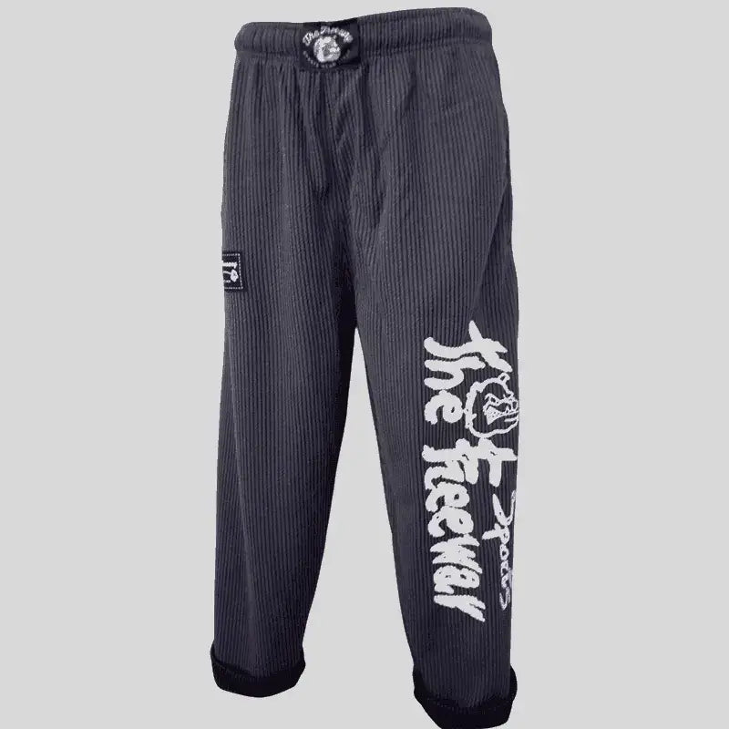 Bodybuilding Trainingshose Grau/Schwarze Streifen Unisex Art.254 - S / Grau/Schwarz Gestreift - Trainingshose