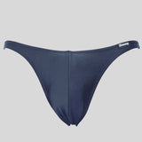 Thefreeway DN107 Competition Bodybuilding Briefs in black solid Lycra, standalone front product view