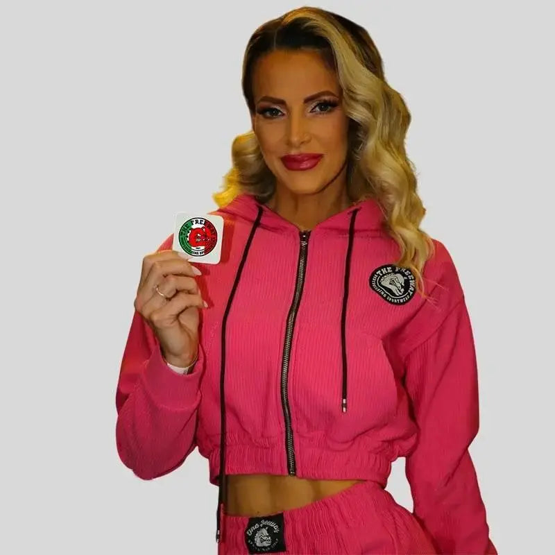 Women's jacket with hood - fuchsia 