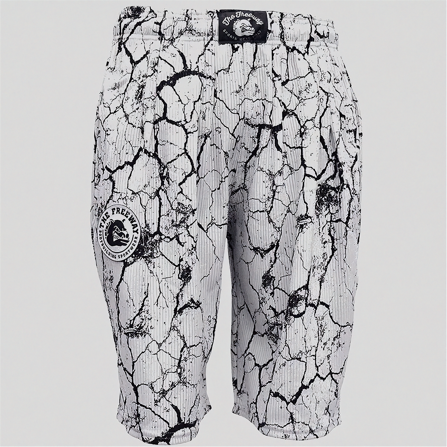 Bermuda Shorts - Marmoriertes Weiß 