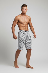 mens-bermuda-shorts-marbled-white-thefreeway-full-body-front-studio-model-view