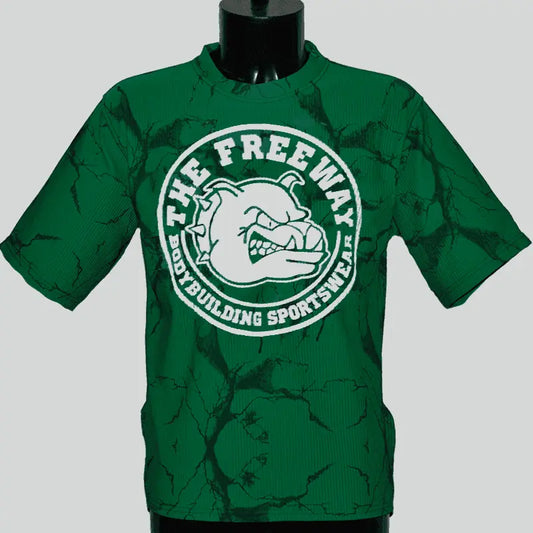 Bodybuilding Rag Top Redondeado - Verde Marmolado - Art.2272