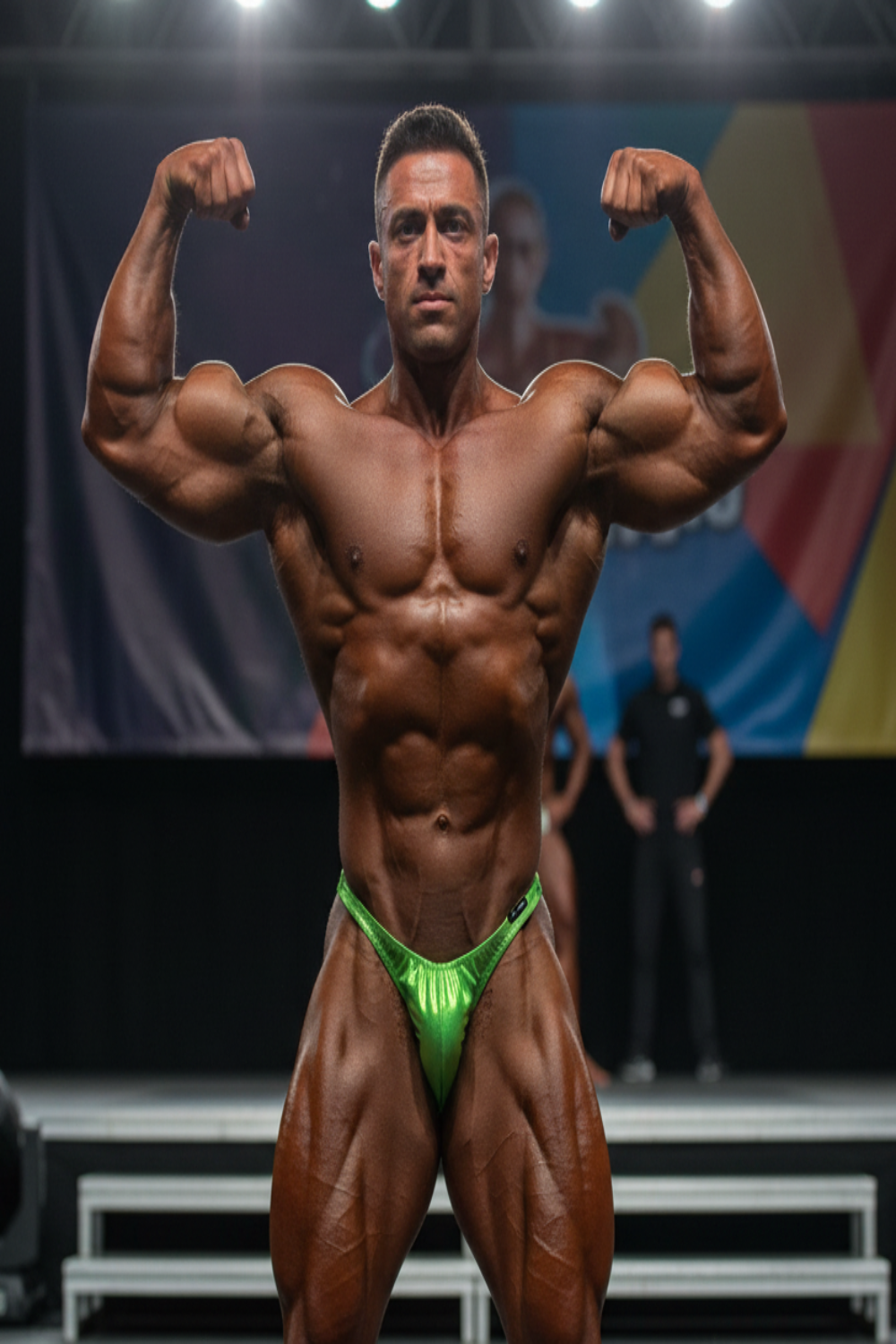 Wettkampf Bodybuilding Posing Trunk Pistaziengrün Art.DN109