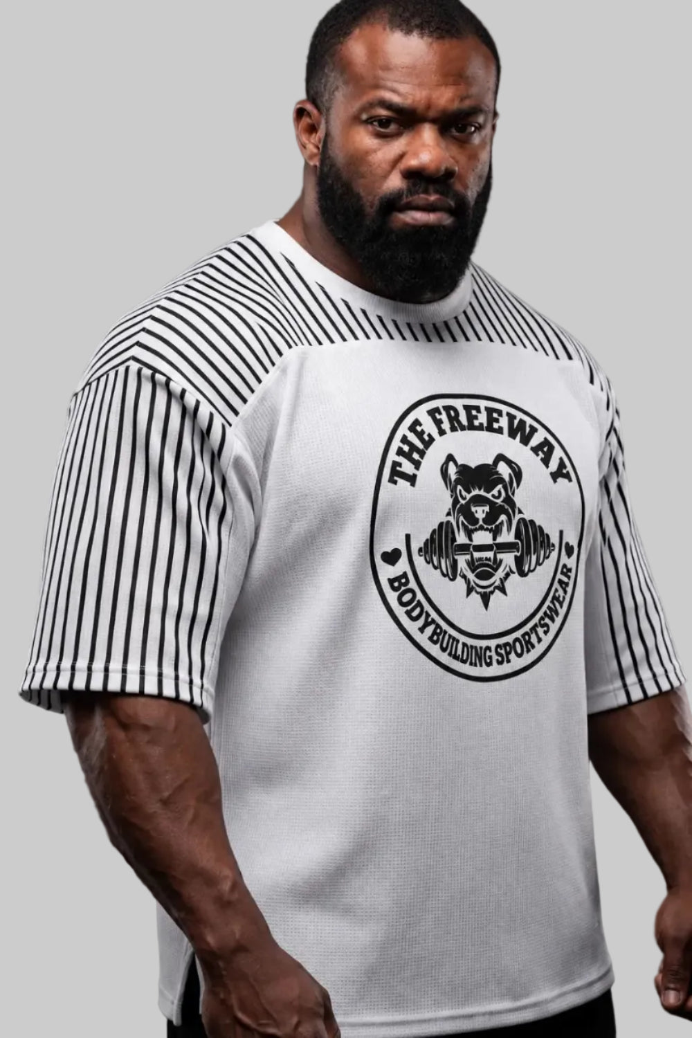Rag Top de entrenamiento blanco/negro a rayas Honeycomb – Art.2275